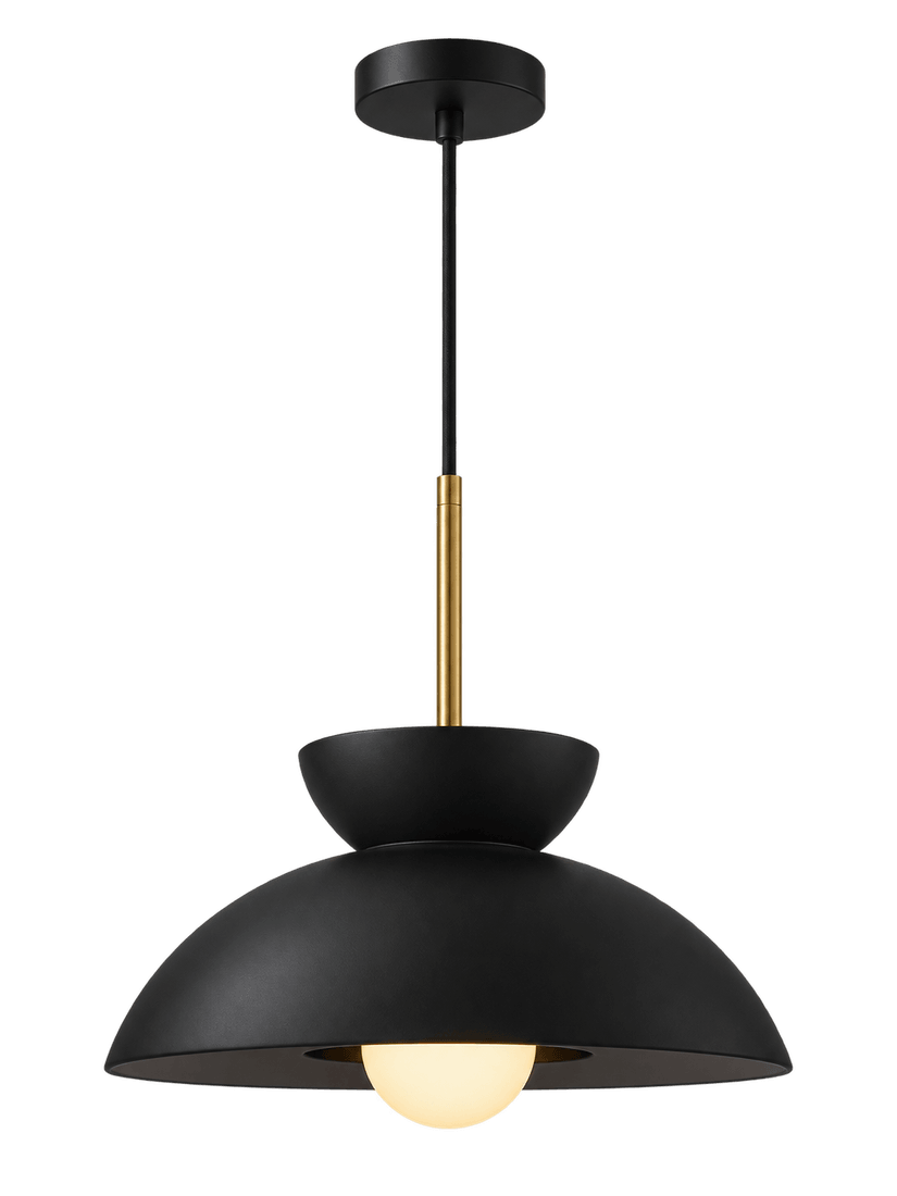 Black Double-Shade Pendant